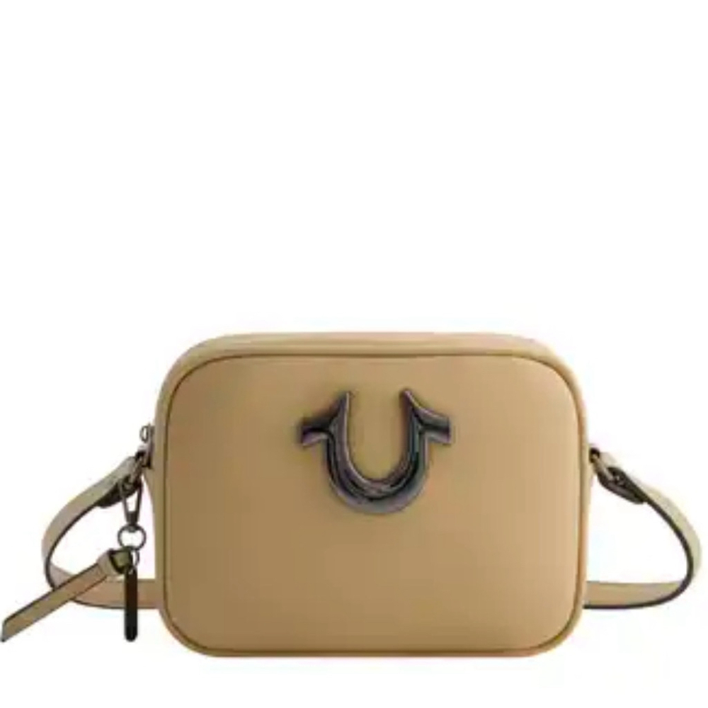 True Religion Horseshoe Camera Crossbody Bag Caramel Y2K New w Tags